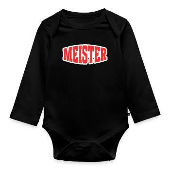 Meister - Baby Bio-Langarm-Body - Schwarz - Vorne