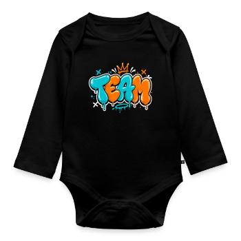 Team - Baby Bio-Langarm-Body - Schwarz - Vorne