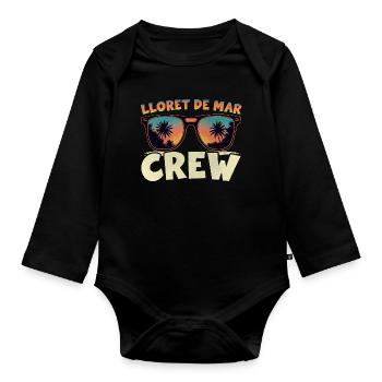 Lloret De Mar Crew - Baby Bio-Langarm-Body - Schwarz - Vorne