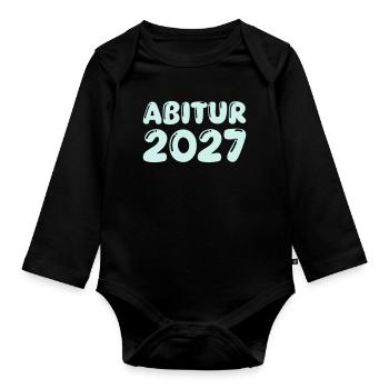 abitur_2027 - Baby Bio-Langarm-Body - Schwarz - Vorne
