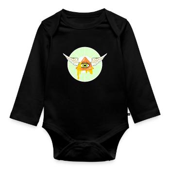 Saint Nacho - Organic Longsleeve Baby Bodysuit - black - Front