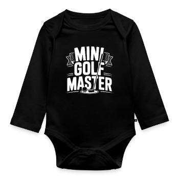 Golf Master - Organic Longsleeve Baby Bodysuit - black - Front