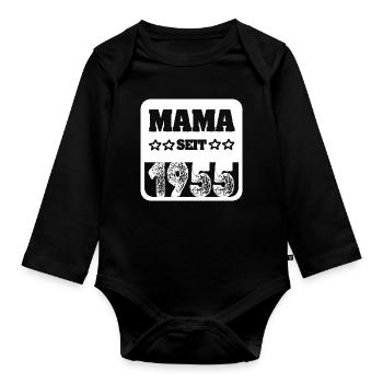 Baby 1955 - Baby Bio-Langarm-Body - Schwarz - Vorne