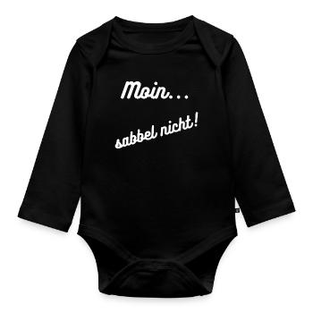 Heimatliebe Nord/ Moin - Baby Bio-Langarm-Body - Schwarz - Vorne