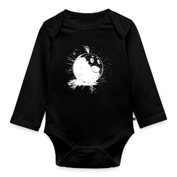 Dessin animé Bowling Ball - Body Bébé bio manches longues - noir - Devant