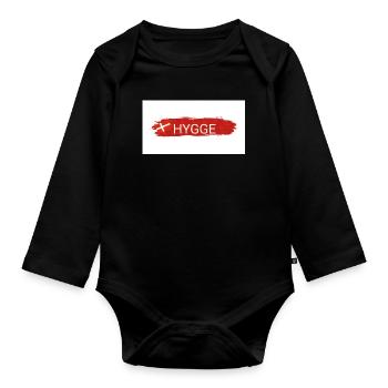 Hygge Rot – Dänische Gemütlichkeit - Baby Bio-Langarm-Body - Schwarz - Vorne