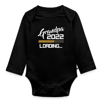 Grand-père en charge 2022 - Body Bébé bio manches longues - noir - Devant