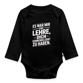 Lehre Dich Kennenzulernen Ex Freund Trennung Ex - Baby Bio-Langarm-Body - Schwarz - Vorne