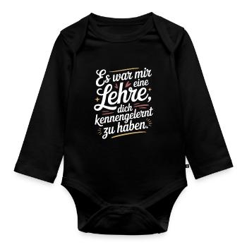Lehre Dich Kennenzulernen Ex Freund Trennung Ex - Baby Bio-Langarm-Body - Schwarz - Vorne