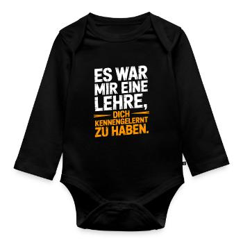 Lehre Dich Kennenzulernen Ex Freund Trennung Ex - Baby Bio-Langarm-Body - Schwarz - Vorne