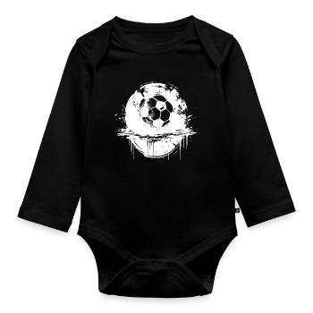 Football - Body Bébé bio manches longues - noir - Devant