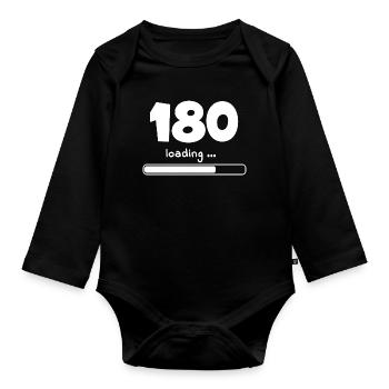 Dart-180-loading - Baby Bio-Langarm-Body - Schwarz - Vorne