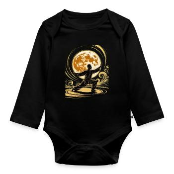 Tai Chi Zen Meditation – Chi Qigong Training - Organic Longsleeve Baby Bodysuit - black - Front