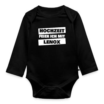 Heiraten Lenox - Baby Bio-Langarm-Body - Schwarz - Vorne