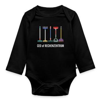 Leiter vom Rechenzentrum Gärtner EDV IT - Baby Bio-Langarm-Body - Schwarz - Vorne