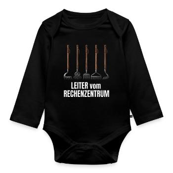 Leiter Vom Rechenzentrum Gartenarbeit Gärtner - Baby Bio-Langarm-Body - Schwarz - Vorne