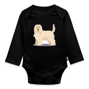 Komondor (Comic) - Baby Bio-Langarm-Body - Schwarz - Vorne