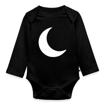 Don Blanc Croissant de Lune - Body Bébé bio manches longues - noir - Devant