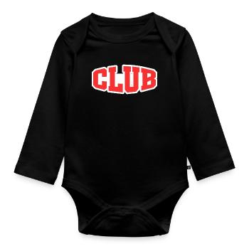 Club - Baby Bio-Langarm-Body - Schwarz - Vorne