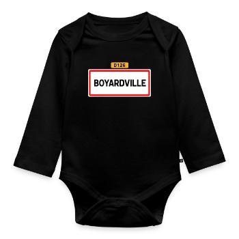 Boyardville D126 - Body Bébé bio manches longues - noir - Devant