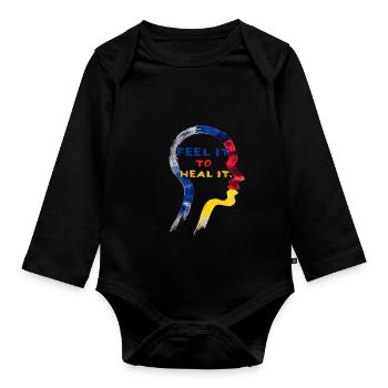 Fühle es, um es zu heilen ACT-Therapie - Baby Bio-Langarm-Body - Schwarz - Vorne