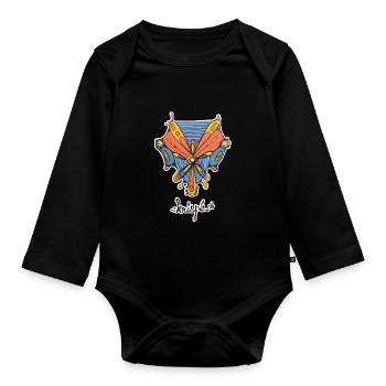 Kosmischer Abenteurer - Baby Bio-Langarm-Body - Schwarz - Vorne