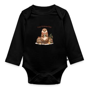 Club de Noël chaleureux Weihnachten - Body Bébé bio manches longues - noir - Devant