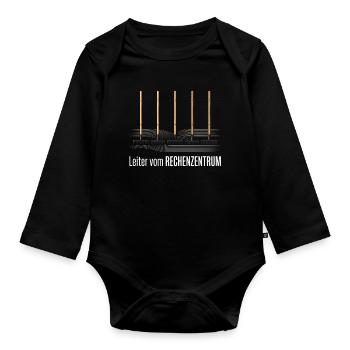 Leiter Vom Rechenzentrum Gartenarbeit Gärtner - Baby Bio-Langarm-Body - Schwarz - Vorne