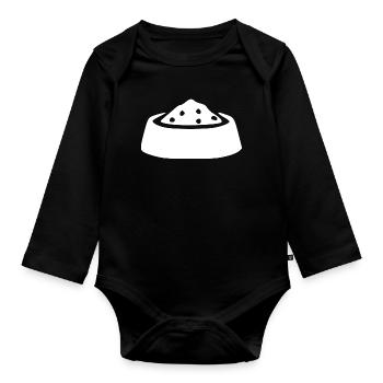 Napf Haustiere Geschenk - Baby Bio-Langarm-Body - Schwarz - Vorne