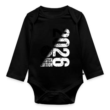 Basketball Meister Shirt 2026, schwarz weiß  - Baby Bio-Langarm-Body - Schwarz - Vorne