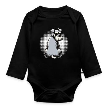Schnauzer géant Schnauzer Propriétaire de Schnauzer - Body Bébé bio manches longues - noir - Devant