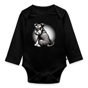 Schnauzer géant Schnauzer Propriétaire de Schnauzer - Body Bébé bio manches longues - noir - Devant