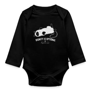 Chat-poupée de chiffon – La dignité est optionnelle - Body Bébé bio manches longues - noir - Devant