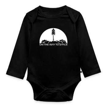 Start unter weißer Sonne - Baby Bio-Langarm-Body - Schwarz - Vorne