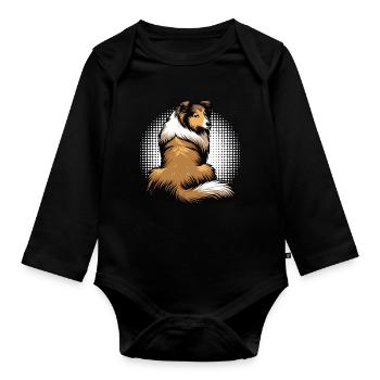 Propriétaire de Collie Collie Amant de Collie Collie Propriétaire - Body Bébé bio manches longues - noir - Devant