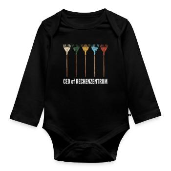 IT Support Wheel of Fortune Service Desk IT Helpdesk Nerd - Organic Longsleeve Baby Bodysuit - black - Front