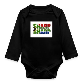 Sharp sharp  - Organic Longsleeve Baby Bodysuit - black - Front