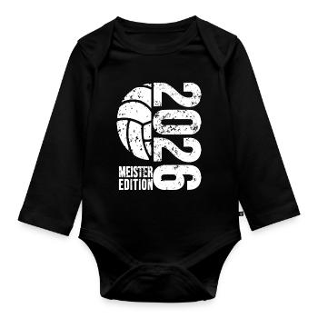 Volleyball Master Hoodie 2026, white, swimming trunks - Organic Longsleeve Baby Bodysuit - black - Front