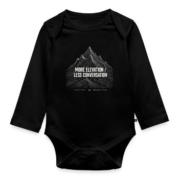 More Elevation Hiking - Organic Longsleeve Baby Bodysuit - black - Front
