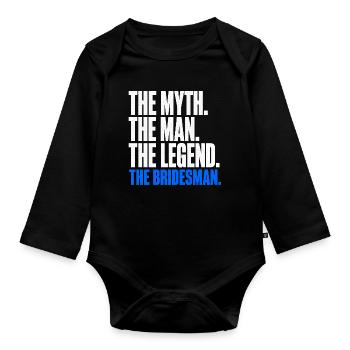 Le Mythe L’Homme La Légende L’Homme d’honneur - Body Bébé bio manches longues - noir - Devant
