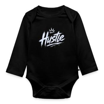 Hustle - streetwear - Body Bébé bio manches longues - noir - Devant