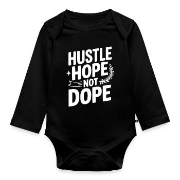 Hustle Hope - Body Bébé bio manches longues - noir - Devant
