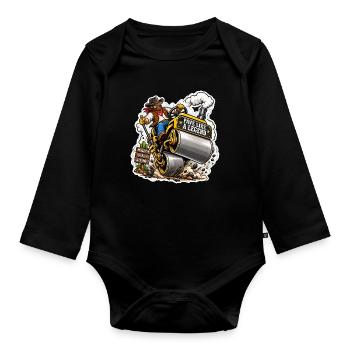 Pope Like a Legend - Organic Longsleeve Baby Bodysuit - black - Front