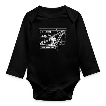Plan VTT : Technologie de châssis intégrales - Body Bébé bio manches longues - noir - Devant