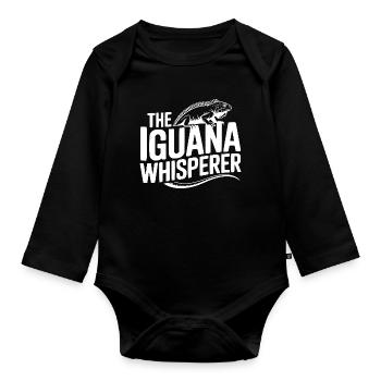 Le Murmureur d’Iguanes - Body Bébé bio manches longues - noir - Devant