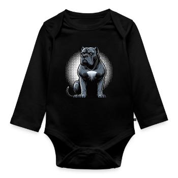 Cane Corso Cane Corsos Corso halter Corso Owner - Organic Longsleeve Baby Bodysuit - black - Front