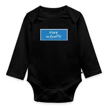 En fait - Body Bébé bio manches longues - noir - Devant