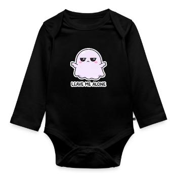 Get out of my way spirit - Organic Longsleeve Baby Bodysuit - black - Front