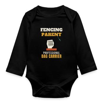 Porte-bébé professionnel pour parents Funny Fenc - Body Bébé bio manches longues - noir - Devant