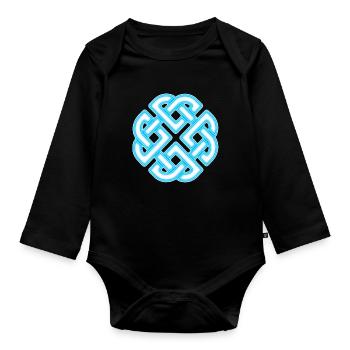 Neon Celtic Knot Infinity - Organic Longsleeve Baby Bodysuit - black - Front